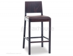Lyon Beechwood Coffee Wooden Stool w/ DuraMod Espresso Pad - TON