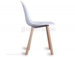 Matt White Canndale Moulded Chair w Solid Beechwood Legs