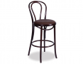 Original European Made Vienna 18 Bentwood Stool 68cm w/ Chocolate Pad - Michael Thonet Designed - Wenge