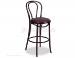 Original European Made Vienna 18 Bentwood Stool 68cm w/ Chocolate Pad - Michael Thonet Designed - Wenge