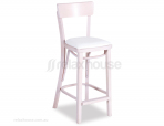 Original European Made Bentwood Francois 68cm w White Seat Pad - Michael Thonet Designed - Whitewash