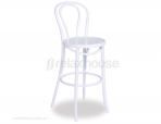 Original European Made Vienna 18 Bentwood Stool 74cm Embossed Sunset Seat - Michael Thonet Designed - White