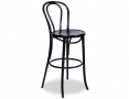 Original European Made Vienna 18 Bentwood Stool 74cm Embossed Sunset Seat - Michael Thonet Designed - Black