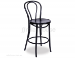 Original European Made Vienna 18 Bentwood Stool 65cm Embossed Sunset Seat - Michael Thonet Designed - Black