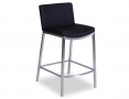 Vague Fixed Leg Padded Breakfast Bar Stool - Black