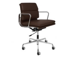 Iconic Soft Pad Office Chair - Low Back - Dark Chocolate Leather