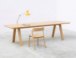 Large Table With Yellow Lamp