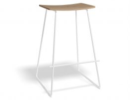 Hudson Stool - White - Natural