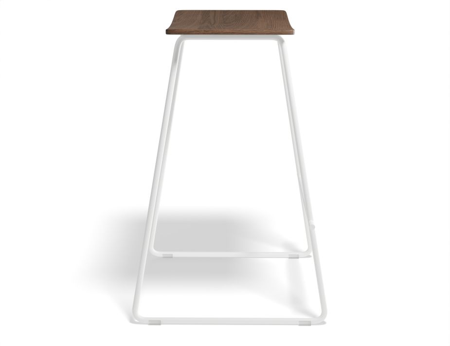 Hudson Barstool Whiteframe Walnutoak Side