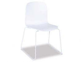 Flip Chair - White Sled - White