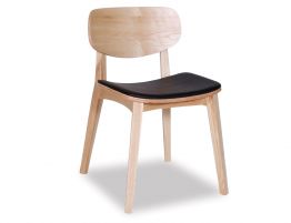 Saki Chair - Natural - Black Pad