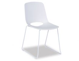 Wasowsky Chair - White Sled - White