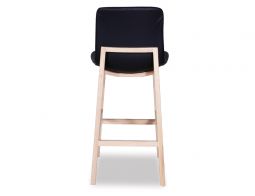 Ara Stool   Black Upholstered