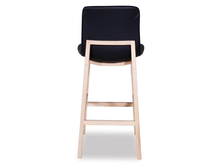 Ara Stool   Black Upholstered