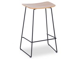 Winnie Stool - Black - Oak 