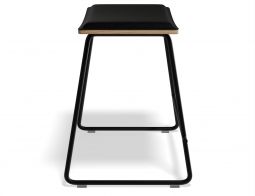 Hudson Lowstool Blackframe Blackupholstered Side