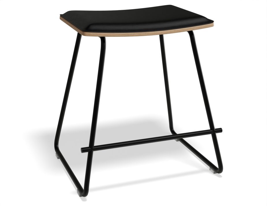 Black padded stool hotsell