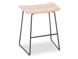 Winnie Low Stool - Black - Oak 