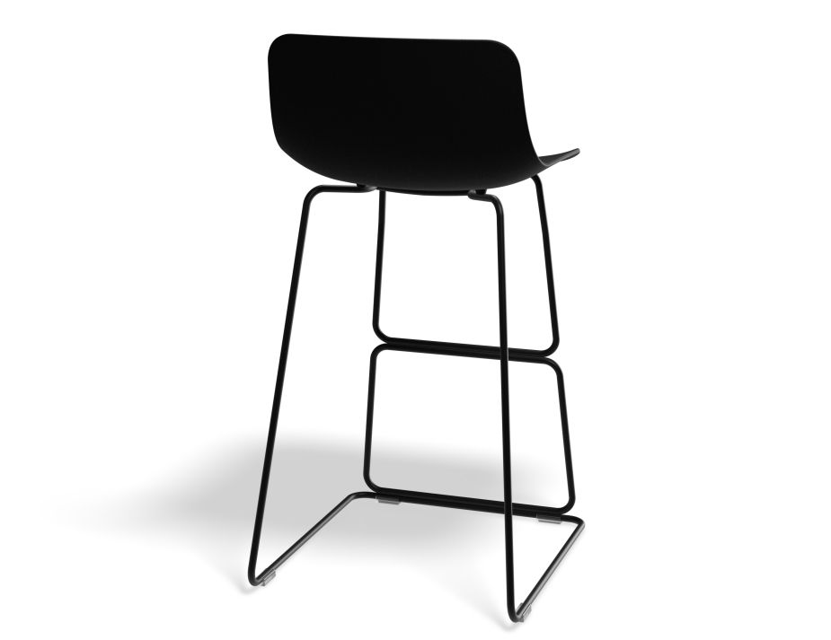 Umbria Stool 69cm Blackseat Blackframe Back