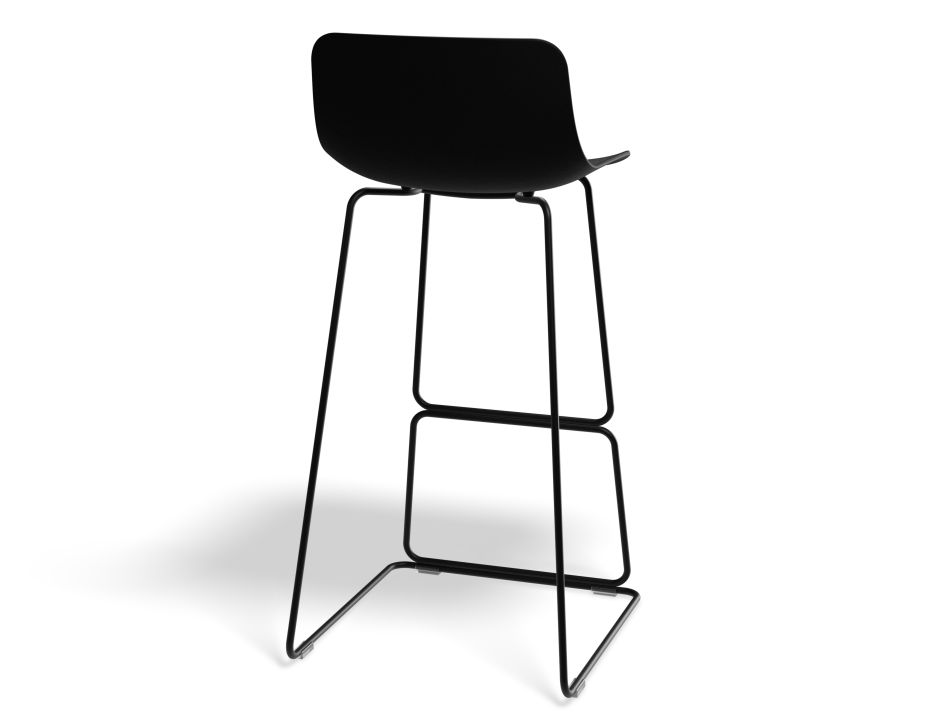 Umbria Stool 77cm Blackseat Blackframe Back