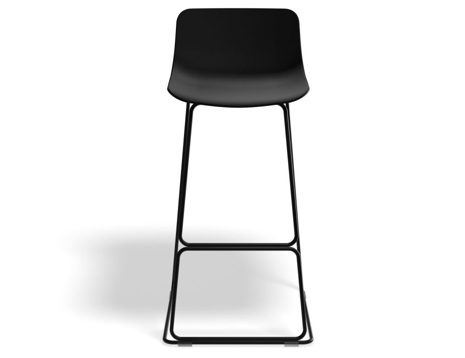 Umbria Stool 77cm Blackseat Blackframe Front