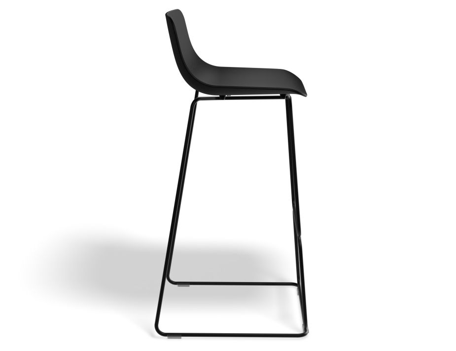 Umbria Stool 77cm Blackseat Blackframe Side