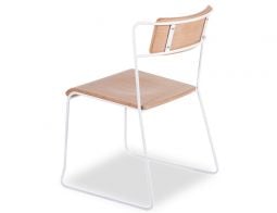 Krafter Chair White Frame Nat Seat