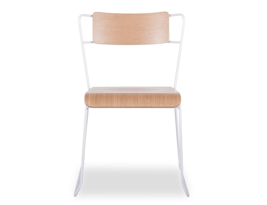 Krafter White Chair Oak Seat