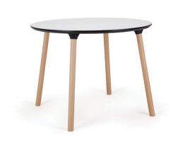 Massa Table Round 100cm Diameter Natural Ash Legs / White ***Clearance***