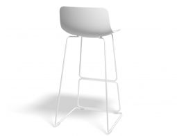 Umbria Stool 77cm Whiteseat Whiteframe Back