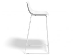 Umbria Stool 77cm Whiteseat Whiteframe Side