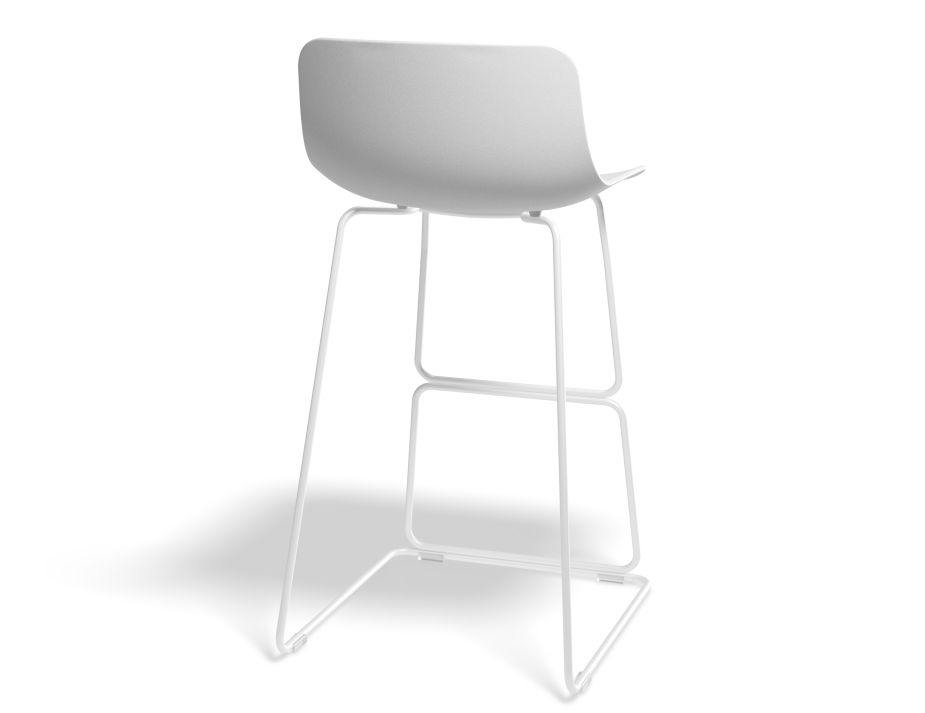 Umbria Stool 69cm Whiteseat Whiteframe Back