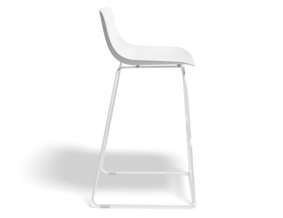 Umbria Stool 69cm Whiteseat Whiteframe Side