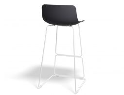 Umbria Stool 77cm Greyseat Whiteframe Back