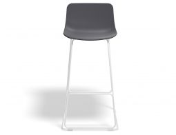 Umbria Stool 77cm Greyseat Whiteframe Front