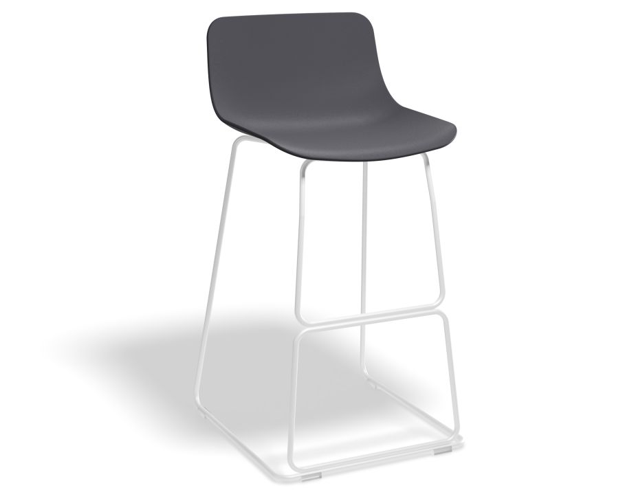 Umbria Stool 69cm Greyseat Whiteframe