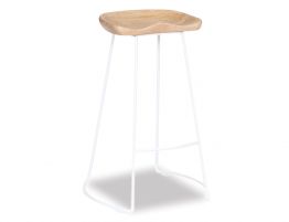 Tier Stool - White - Natural