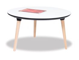 Massa Coffee Table - 80cm - Natural - White 