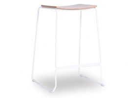Ardent Stool - White - Natural 