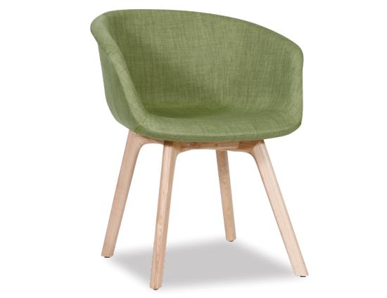 Lonsdale Armchair -  Natural - Green Fabric