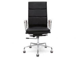 Iconic Soft Pad Office Chair - High Back - Black Leather