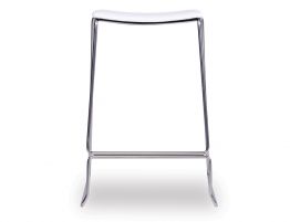 Ardent Stool - Brushed Steel - White Pad
