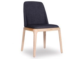 Kami Chair - Natural - Charcoal Fabric