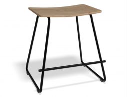 Hudson Lowstool Blackframe Naturaloak