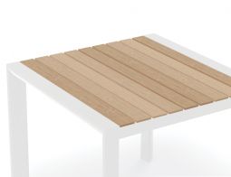 Wood Top Outdoor Dining Table