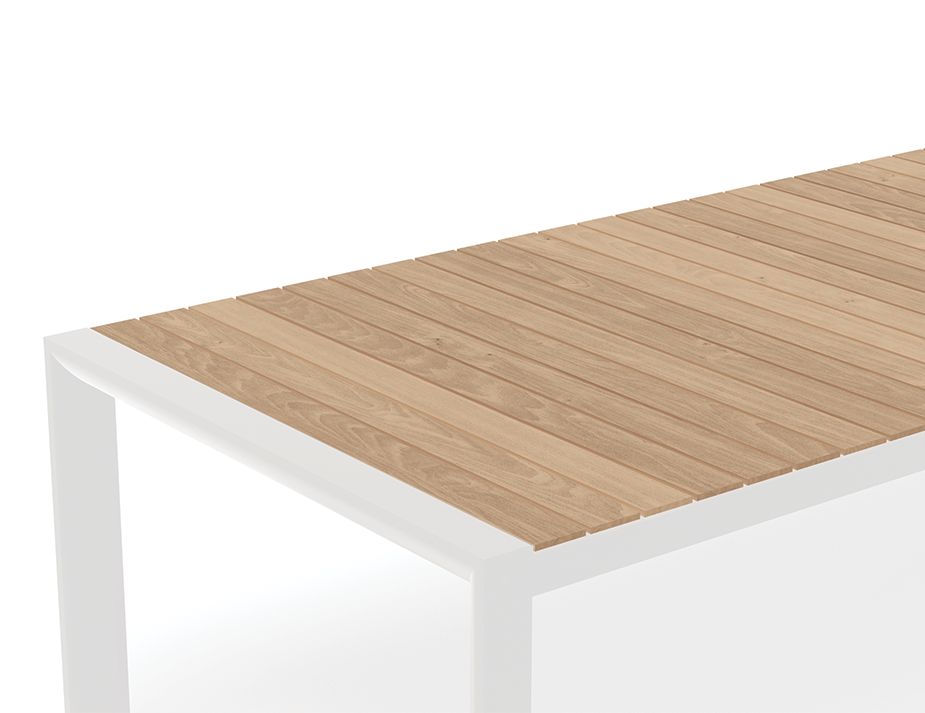 White wooden outdoor clearance table
