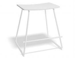 Hudson Low Stool - White - White