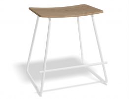 Hudson Low Stool - White - oak