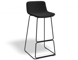 Umbria Stool - Black - Charcoal fabric