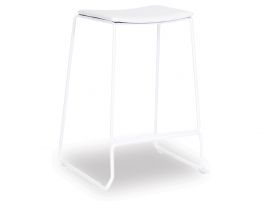 Ardent Stool - White - White Pad